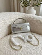 BVLGARI Serpent Clasp Chain Top Handle Bag - Image 4