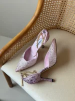 Jimmy Choo Saeda Crystal Chain Pump - Image 3