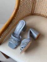 Gina Crystal-Embellished High-Heed Mules - Image 7