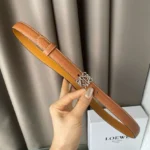 LOEWE Anagram Pebble Leather Belt - Image 4