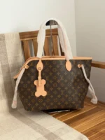 LV Monogram Tote Bag With Hanging Charm - Image 3