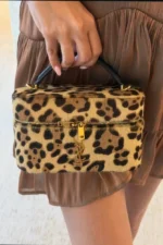 Saint Laurent Le Monogramme Vanity Case in Leopard-Print - Image 2
