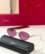 Cartier Panthère Rimless Oval Sunglasses (Panthère de Cartier) - Image 3