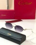 Cartier Panthère Rimless Oval Sunglasses (Panthère de Cartier) - Image 4