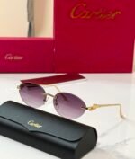 Cartier Panthère Rimless Oval Sunglasses (Panthère de Cartier) - Image 5