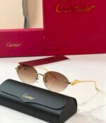 Cartier Panthère Rimless Oval Sunglasses (Panthère de Cartier) - Image 6