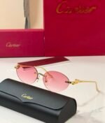 Cartier Panthère Rimless Oval Sunglasses (Panthère de Cartier) - Image 7
