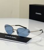 Chanel Rimless Cat-Eye / Butterfly CC Sunglasses (Model: CH4903) - Image 4