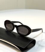 Saint Laurent SL M136 Monogram Hinge Oval Acetate Sunglasses - Image 2