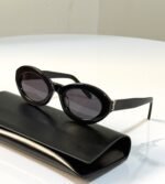 Saint Laurent SL M136 Monogram Hinge Oval Acetate Sunglasses - Image 5