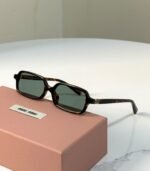 Miu Miu "Miu Regard" Rectangular Acetate Sunglasses - Image 2