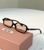Miu Miu "Miu Regard" Rectangular Acetate Sunglasses - Image 5