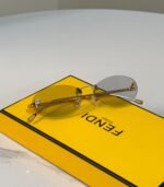 Fendi First Crystal Rimless Oval Sunglasses (Model: FE4075US / FE4075) - Image 4