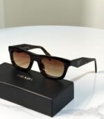 Prada Rectangular Flat-Top Acetate Sunglasses - Image 3