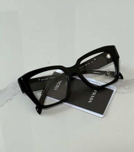 Prada Geometric Cat-Eye Eyeglass Frames (Model: PR A04V / VPR A04V)