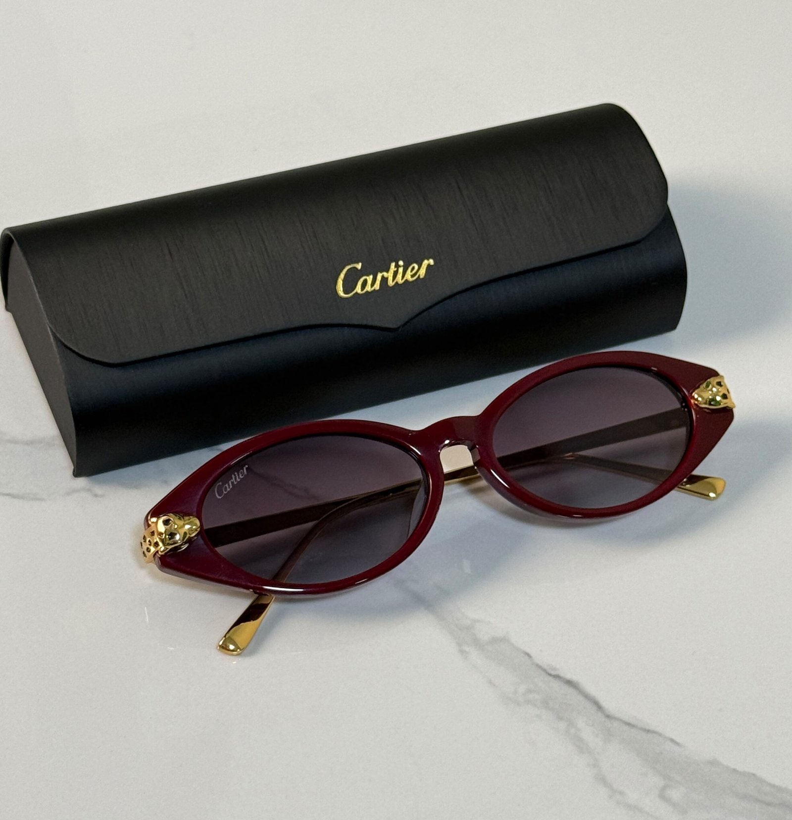 image 96 Panthère de Cartier Acetate Cat-Eye Sunglasses (Model: CT0638S / Light Panthère C) - Image 1